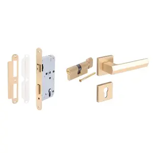มือจับก้านโยกห้องน้ำ MORTISE HAFELE 489.11.058 สีทองด้าน-1