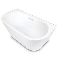 อ่างอาบน้ำอะครีลิคแบบตั้งลอย ทรงดีสำหรับติดผนัง 1 ด้าน รุ่น อีโวค 1500 KOHLER K-22160X-0
