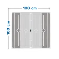 Al window + mosquito net + MINIMOL iron bars 100x100cm white