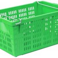ลังผลไม้โปร่ง BASKET 33x53.5x31.5 ซม. สีเขียว