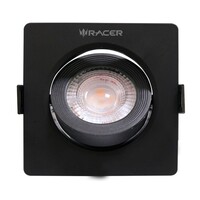 ดาวน์ไลท์ LED RACER ADJUST 5 วัตต์ DAYLIGHT 3.5 นิ้ว สีดำ เหลี่ยม