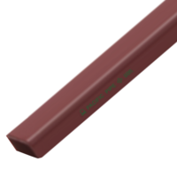 ท่อเหล็กแบน เคลือบสีกันสนิม สีแดง 4x2 นิ้ว 100x50 มม.