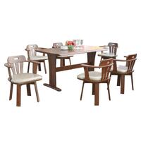 ชุดโต๊ะอาหาร 6 ที่นั่ง GROWN YAMAHA สี LIGHT WALNUT