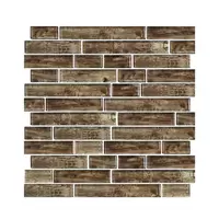 Glascera glass mosaic, Wooden Brown model, size 288x299x6 mm (price per sheet)