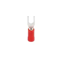 Plastic-coated forked fishtail, model VF1.25-S3A (pack of 20), red