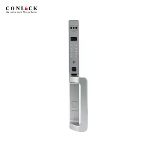 กลอนดิจิตอล CONLOCK XERCON CURVE สีเงิน-1