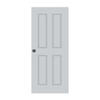 ประตู UPVC Lynn ภายใน ลูกฟักบานทึบ สีขาว YN04 เจาะลูกบิด 70x200 ซม.
