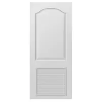 ประตู UPVC Lynn ภายนอก บานทึบลูกฟักบานเกล็ด สีขาว UL2