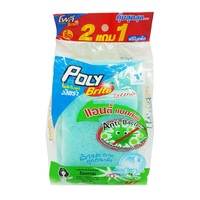ฟองน้ำ+ใยขัด 8.5x15" 318-A21 POLY 1x3