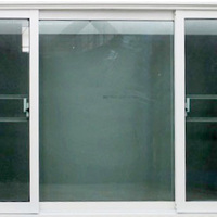 หน้าต่างบานเลื่อน อะลูมิเนียม S-F-S มุ้ง WINDOW ASIA F10 180X110 ซม. สีขาว