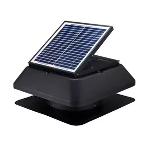 พัดลมระบายอากาศ Solar cell ติดหลังคา ทรงสี่เหลี่ยม ปรับแผงได้ 14 นิ้ว 50 w