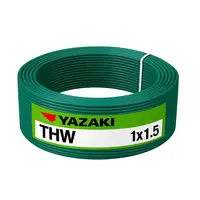 สายไฟ THW 1.5 ตร.มม. สีเขียว YAZAKI