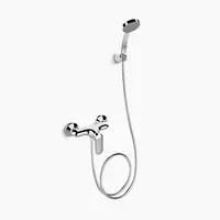 ก๊อกผสมยืนอาบแบบติดผนัง พร้อมฝักบัวสายอ่อน รุ่น Kumin KOHLER K-99463T-4-CP