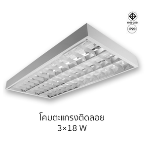 Surface Mounted Louver Luminaire 3 × 18 W-1