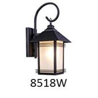 โคมไฟติดผนังภายนอก 8518W CARINI ALUMINIUM/GLASS CLASSIC สีดำ