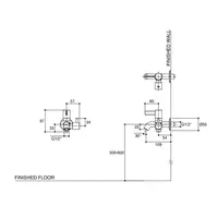 ก๊อกเดี่ยวติดผนังแบบ2ทาง รุ่น บรีโอ K-77154X-4CD-CP