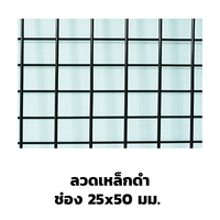 ตะแกรงอาร์ค ลวดเหล็กดำ 25x50 มม.