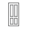Fiber Glass Door TIS Q Fiber Door 4Straight 70x200 Primer