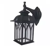 Outdoor wall lamp, aluminum, model DHW-004, black, FOTINI