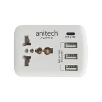 2-pin flat plug converter, 1 port, 3 USB, 1 Type-C H108UC