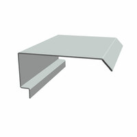 Gable Trim Metal Sheet Colorbond Girth 457 mm. Oyster Matt AZ150
