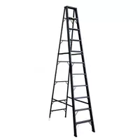 Newcon Black color Standard A-Shaped Aluminium Folding Ladder 11 Feet