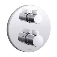 KOHLER K-78024T-4-CP ชุดฝาครอบและวาลว์ผสมฝังกำแพงลงอ่างอาบน้ำและยืนอาบระบบเทอร์โมสแตทติก รุ่น โมดูโล คอมโพเนนท์