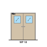 ประตูเหล็ก ทนไฟ LYNN WP18-FP (สีครีม PE-702461)
