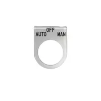 เนมเพลท AUTO - OFF - MANUAL ขนาด 25 มม. สีขาว