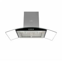HOOD CHIMNEY AXIA HERO BLACK 90CM