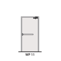 ประตูเหล็ก LYNN WP11-MT (สีขาว PE-901351)