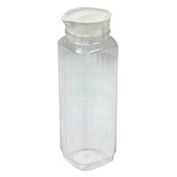 ขวดน้ำPET1.5Lทรงเหลี่ยมลายริ้ว ฝาดึงขาว