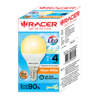 หลอดไฟ LED E14 4W วอร์มไวท์ ทรงปิงปอง RACER G45 KATIE