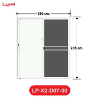 LYNN ประตูบานเลื่อน อลูมิเนียม รุ่น X-Series 180*205 ซม. สีดำ