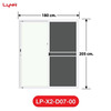 LYNN Sliding Door with Net X-Series 180*205 cm White