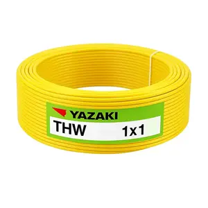 สายไฟ THW 1x1 ตร.มม. สีเหลือง YAZAKI 100 เมตร