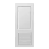ประตู UPVC Lynn ภายนอก บานทึบลูกฟักบานเกล็ด สีขาว UL1