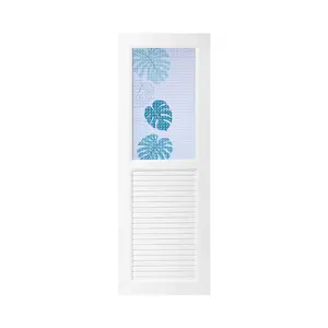 ประตูห้องน้ำ UPVC ไม่เจาะลูกบิด AZLE AZ112 MONSTERA 70x200 ซม. สีขาว-1