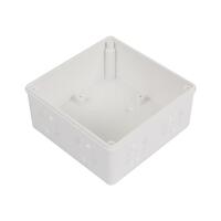 กล่องพลาสติกกันน้ำ ฝาใส 4"X4" ขาว ELE