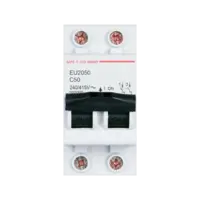 เบรกเกอร์ 50 แอมป์ MCB SAFE T CUT 2 Pole 10KA รุ่น EU