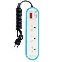 รางปลั๊กไฟ 3 ช่อง 1 สวิตช์ ELECKTA ET3146-2BL 2 เมตร สีฟ้า
