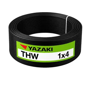 สายไฟ THW 1x4 ตร.มม. สีดำ YAZAKI 100 เมตร