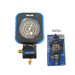 เกจ์วัดน้ำยาแอร์ หัวเดี่ยว VALUE รุ่น VRM1-B-0404 | OneStockHome