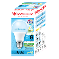 RACER A60 KATIE E27 8W Cool White LED Bulb, Pear Shape