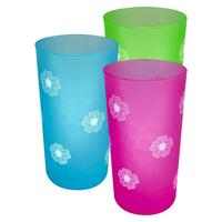 แก้วน้ำทรงสูงPP 17oz BIGONE FLOWER แพ็ค3