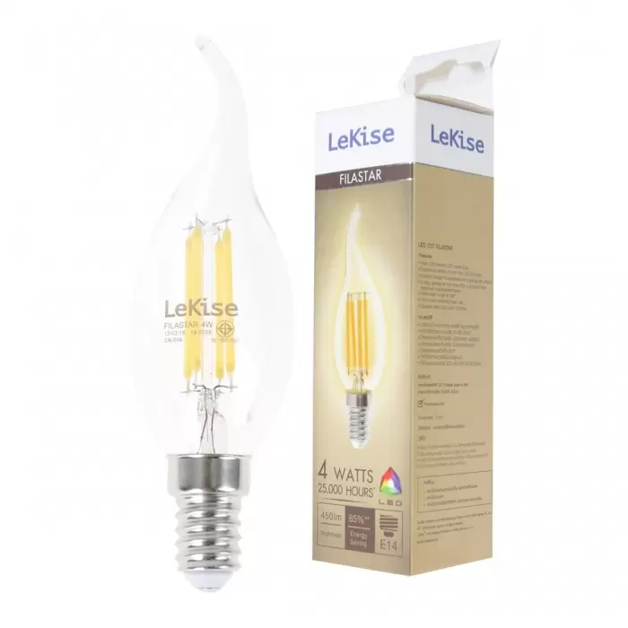 Candle shape LED light bulb 4 watts (Warm White) LEKISE-1