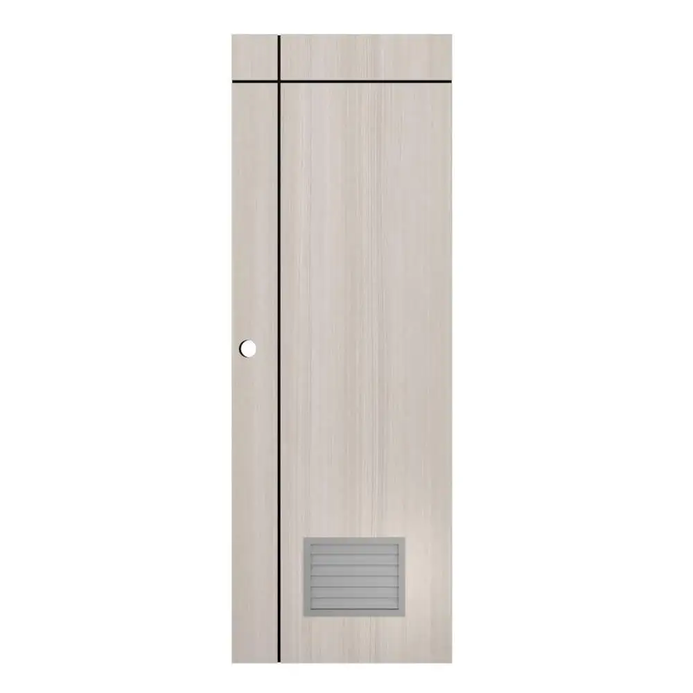ประตูห้องน้ำ UPVC PARAZZO PUL-B06 70X200 ซม. สีสักเทา เจาะลูกบิด-1