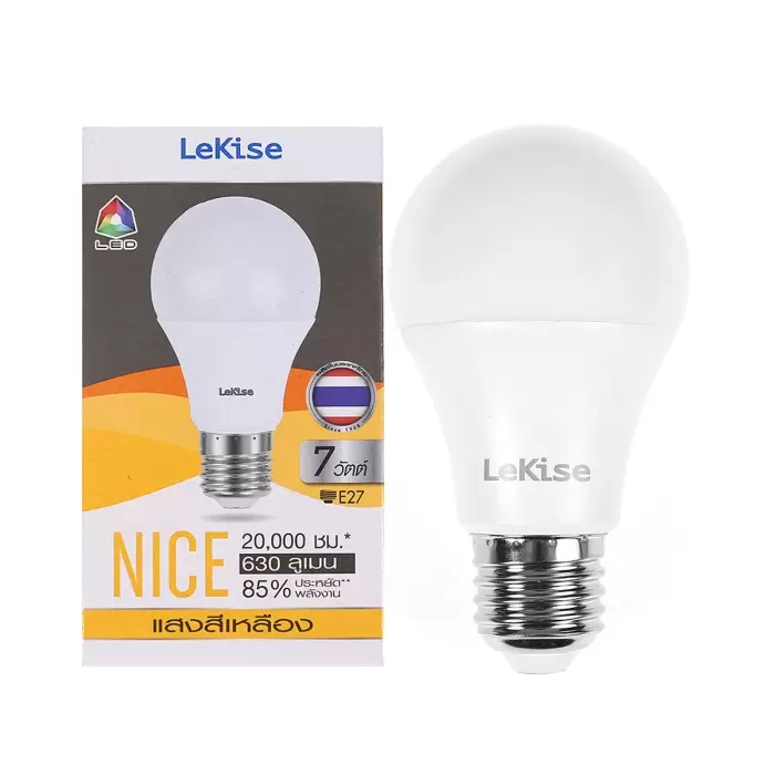 LED light bulb A60 7 watts, Nice model (Warm White) LEKISE-1