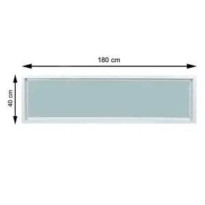ช่องแสงหน้าต่าง UPVC WINDOW ASIA 180x40 ซม. สีขาว-1