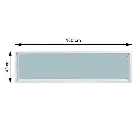 ช่องแสงหน้าต่าง UPVC WINDOW ASIA 180x40 ซม. สีขาว-1